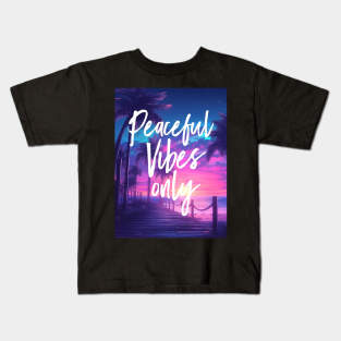 Peaceful vibes only Kids T-Shirt